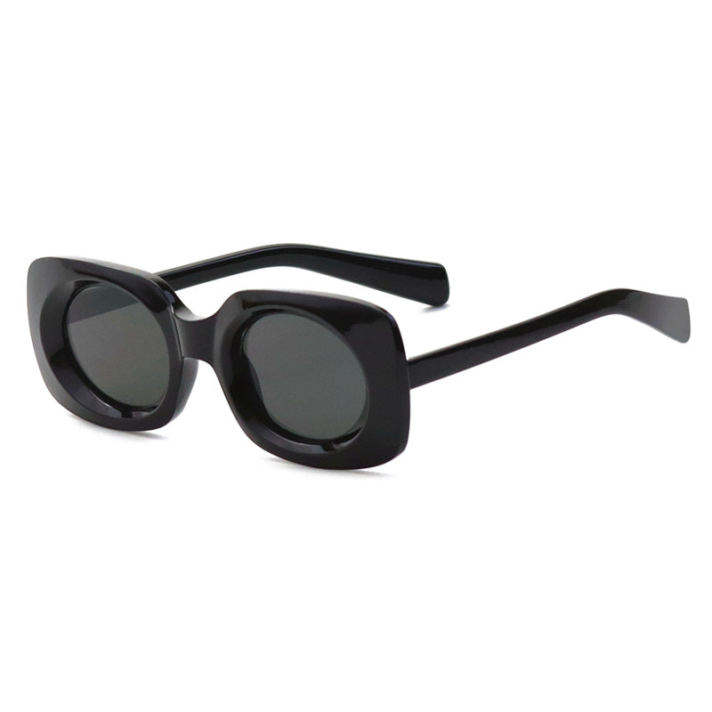 Moderne matte eckige Sonnenbrille