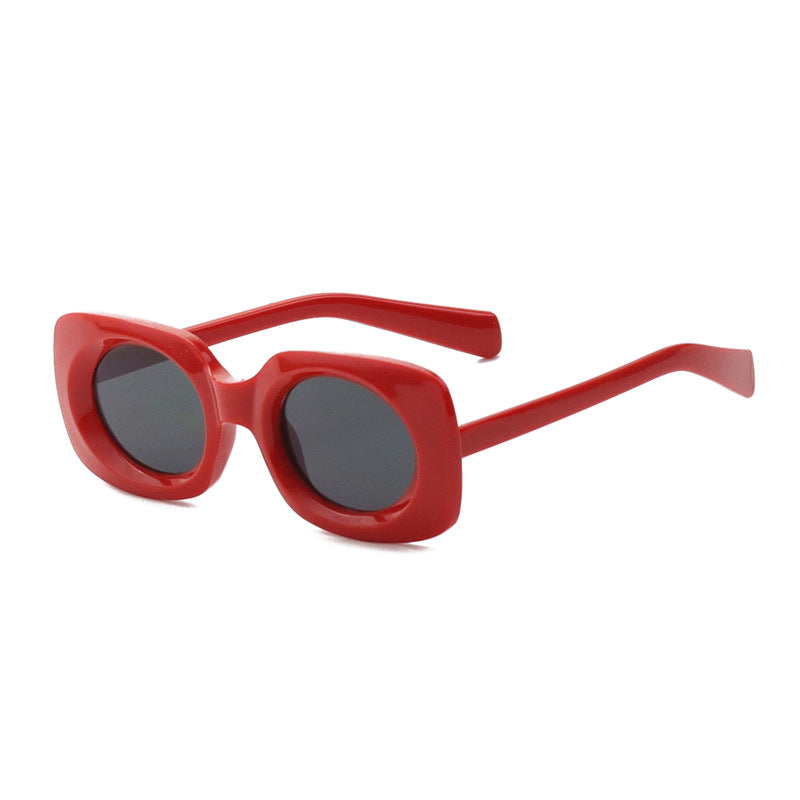 Moderne matte eckige Sonnenbrille