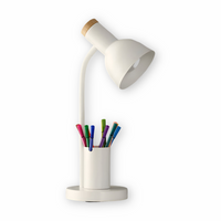 Moderne nordische LED-Tischlampe mit stilvollem Stifthalter - augenschonende Beleuchtung für Büro, Lesen und Wohnkultur