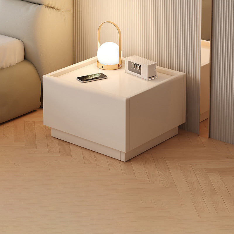 Moderner minimalistischer rechteckiger Nachttisch aus MDF, modular und einstöckig fürs Schlafzimmer