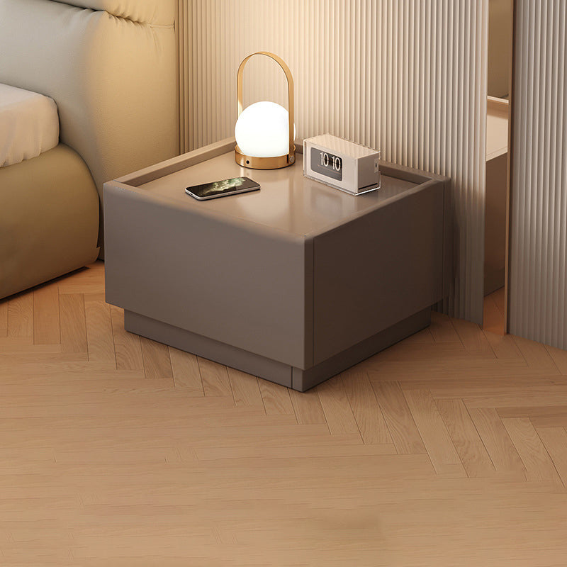 Moderner minimalistischer rechteckiger Nachttisch aus MDF, modular und einstöckig fürs Schlafzimmer