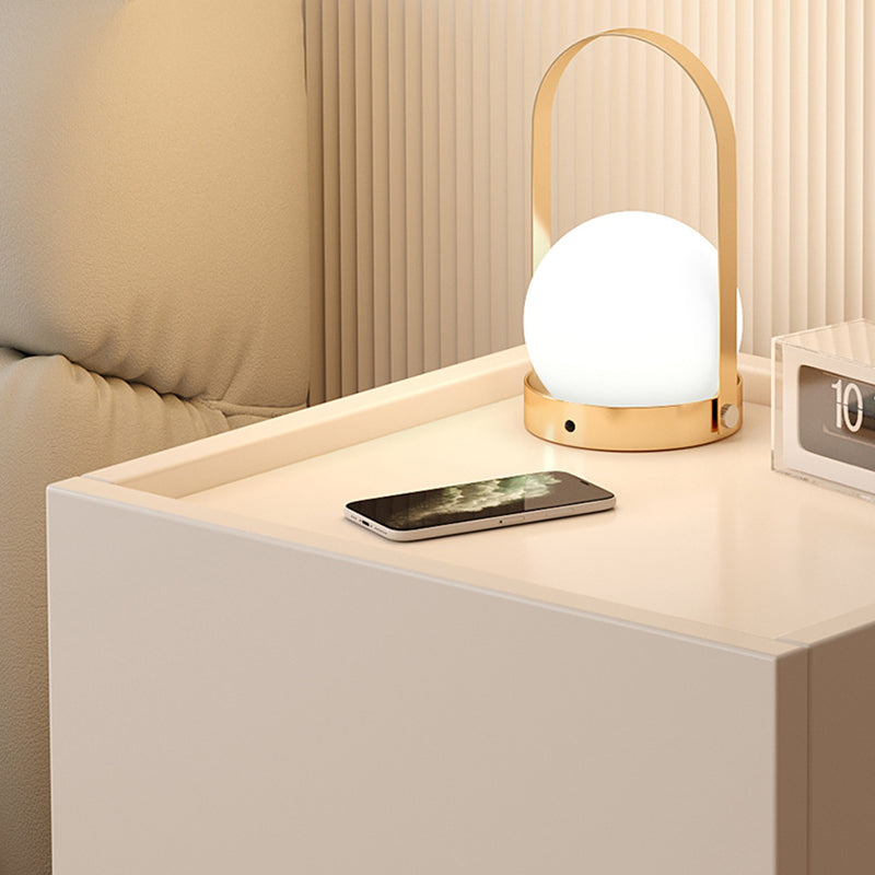 Moderner minimalistischer rechteckiger Nachttisch aus MDF, modular und einstöckig fürs Schlafzimmer