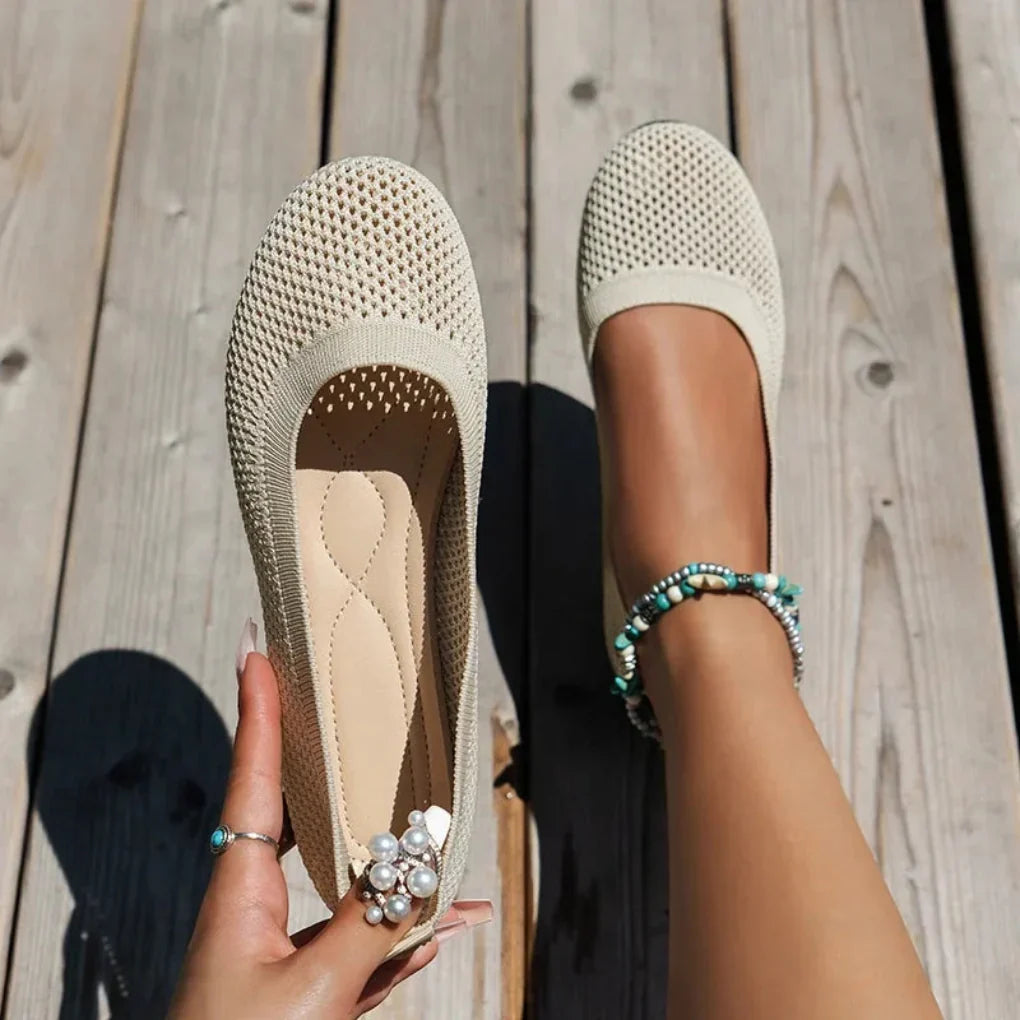 Modische Damen-Slipper ohne Absatz für Sommerkomfort