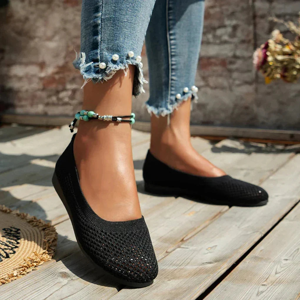 Modische Damen-Slipper ohne Absatz für Sommerkomfort