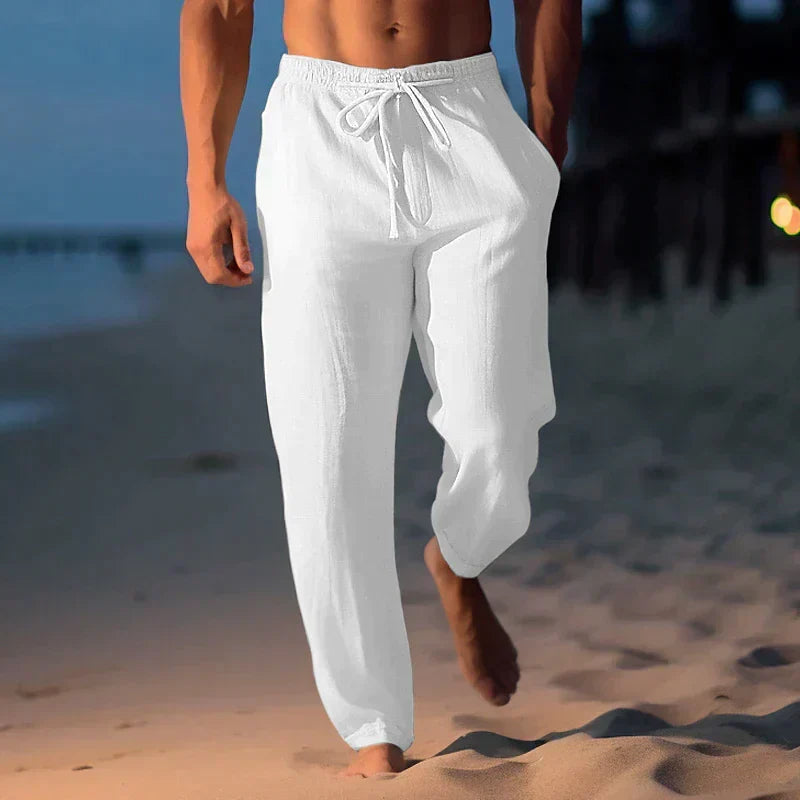 Modische lockere Herren-Leinenhose für den Sommer
