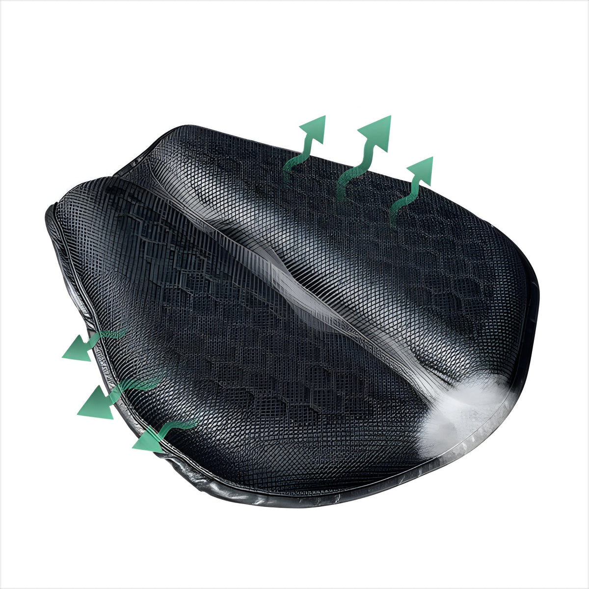 Motorrad-Gel-Sitzkissen für Langstreckenfahrten im blütenblattförmigen Design, atmungsaktiv