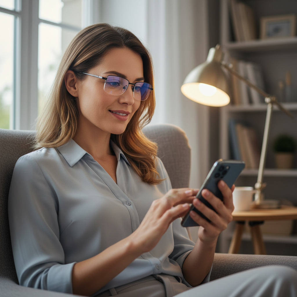 Multifokale Gleitsicht-Lesebrille mit UV-Schutz