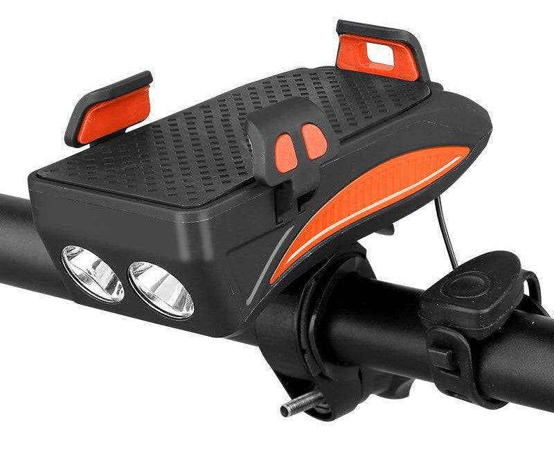 Multifunktionale Fahrrad-Handyhalterung mit Licht und Powerbank
