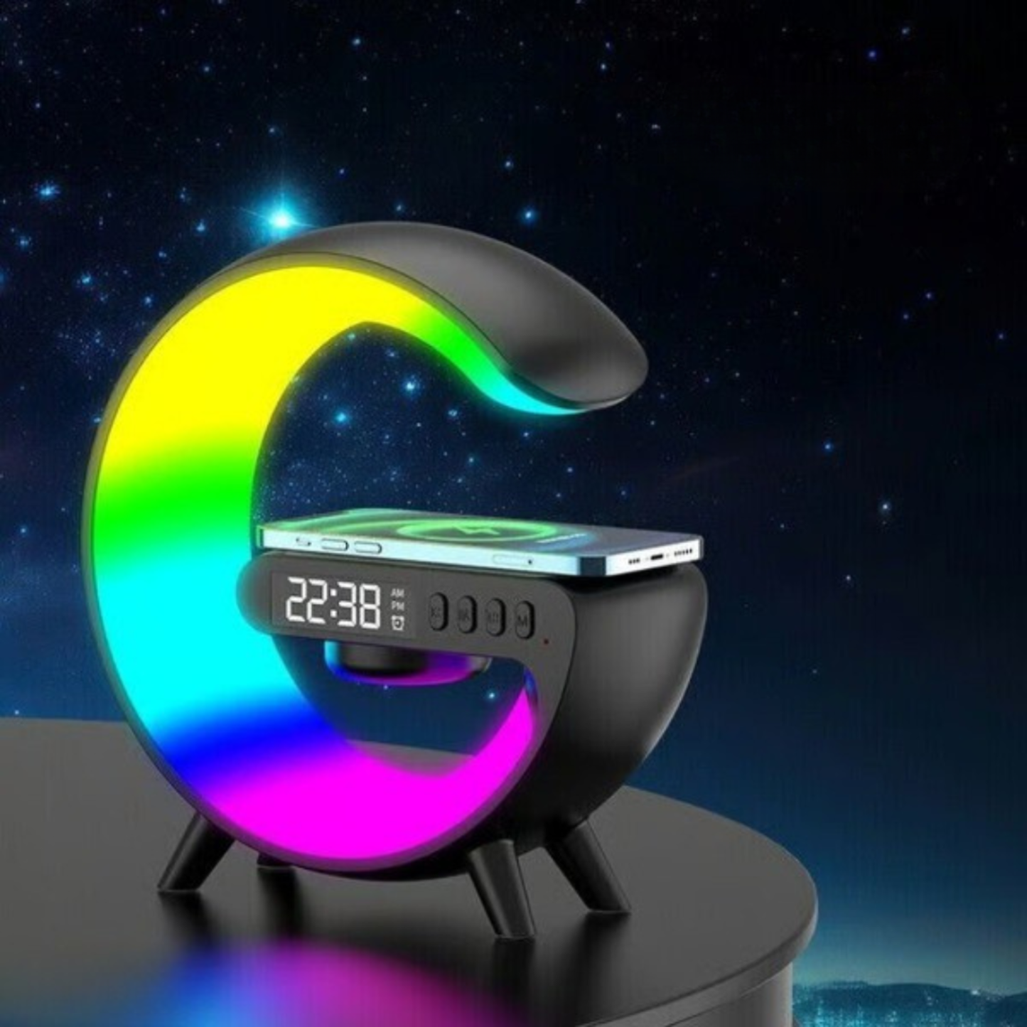 Multifunktionale LED-Nachttischlampe