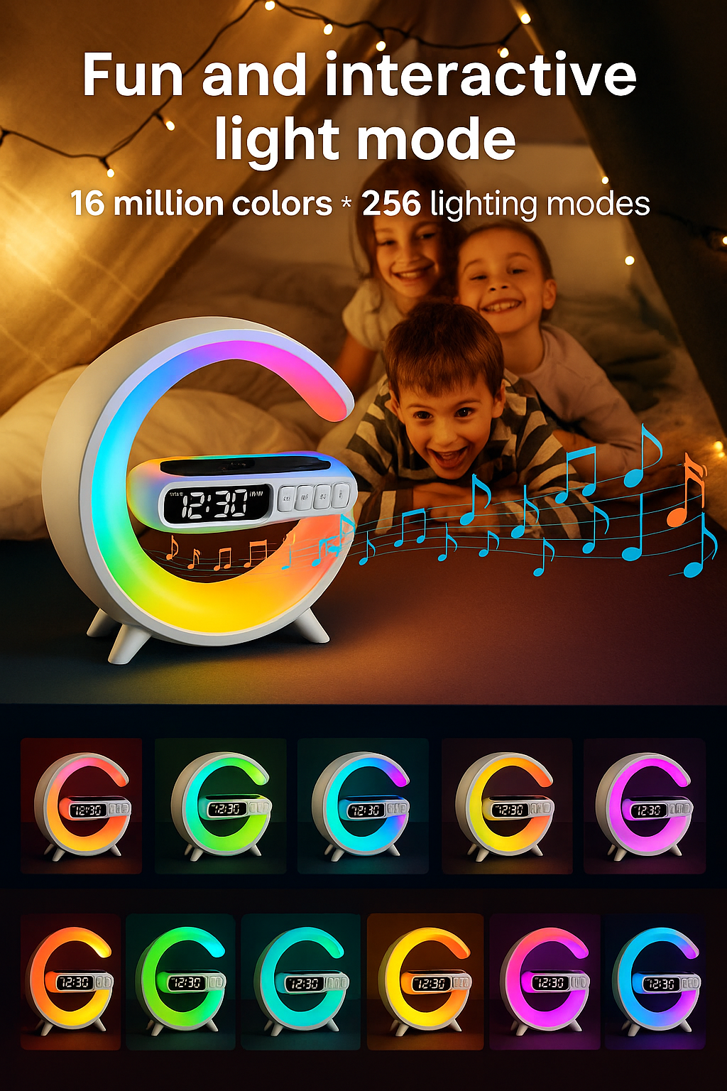 Multifunktionale LED-Nachttischlampe