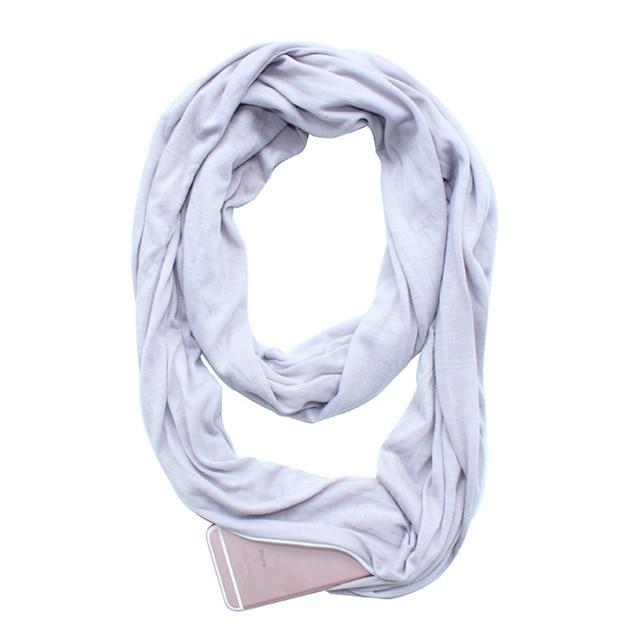 Multifunktionaler Infinity-Schal mit Tasche