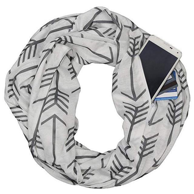 Multifunktionaler Infinity-Schal mit Tasche