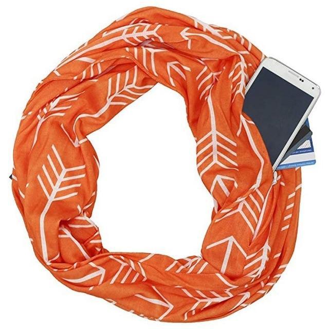 Multifunktionaler Infinity-Schal mit Tasche