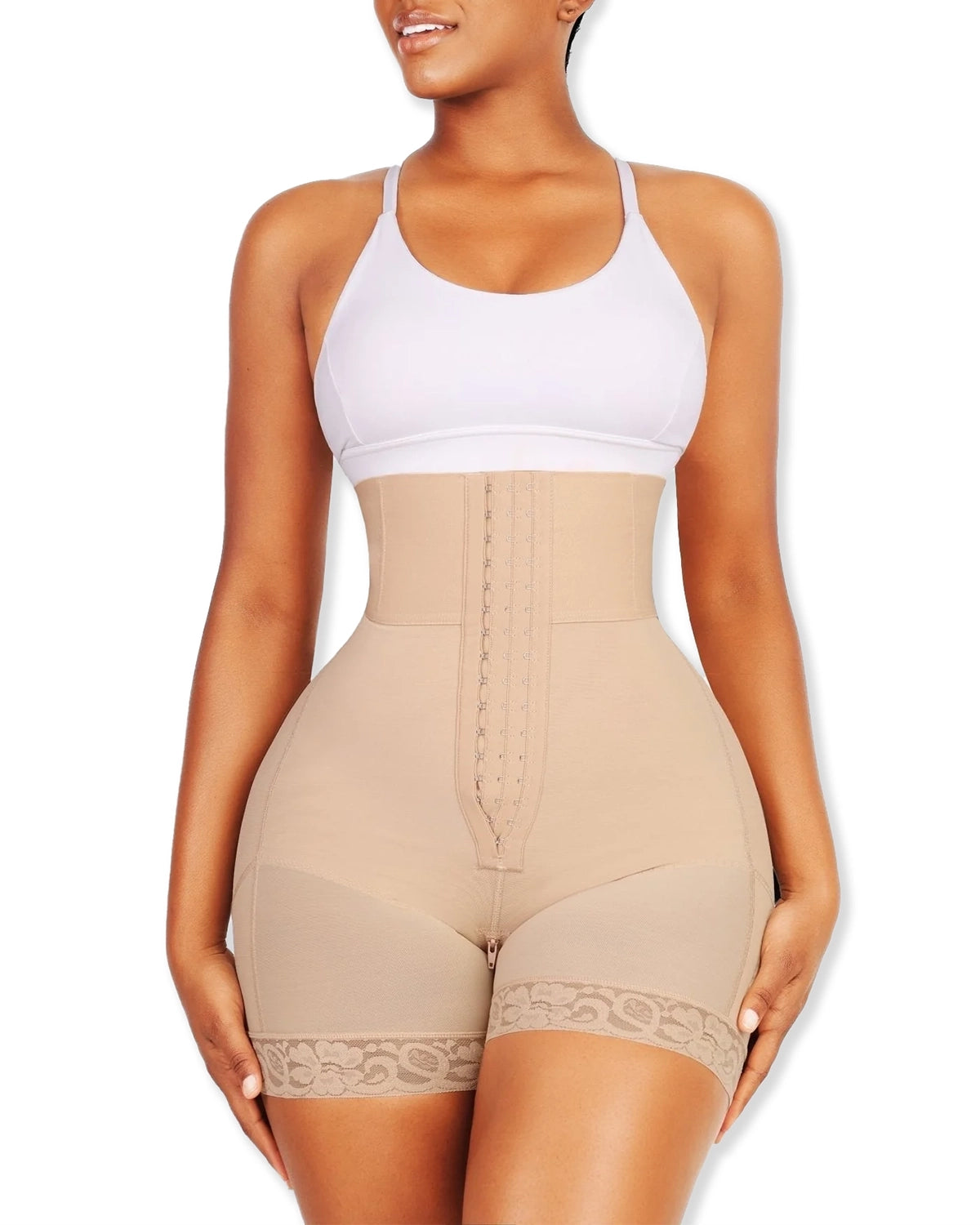 Nahtlose Bodyshaper-Shorts mit Bauch-weg-Effekt und Hüftformung – bequem und rutschfest, ideal für den Alltag und besondere Anlässe