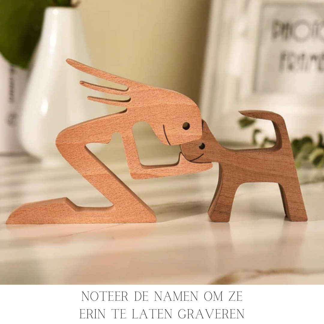 Natürliche Tierfigur aus Holz für eine gemütliche Wohnatmosphäre