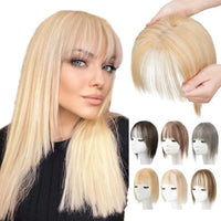 Natürliches Haarteil mit Pony für Damen