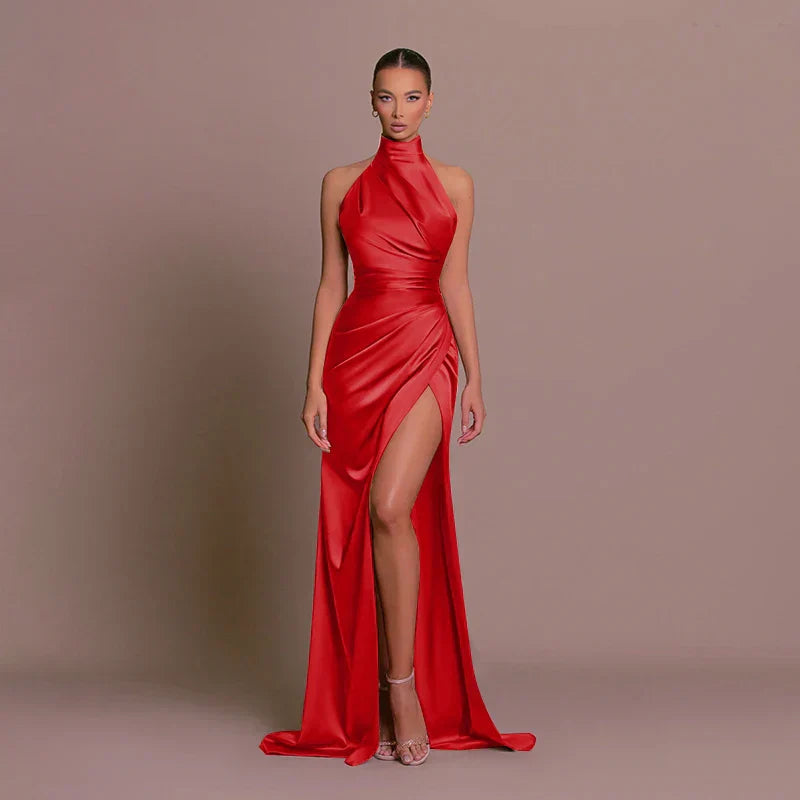 Neckholder-Maxikleid für Damen