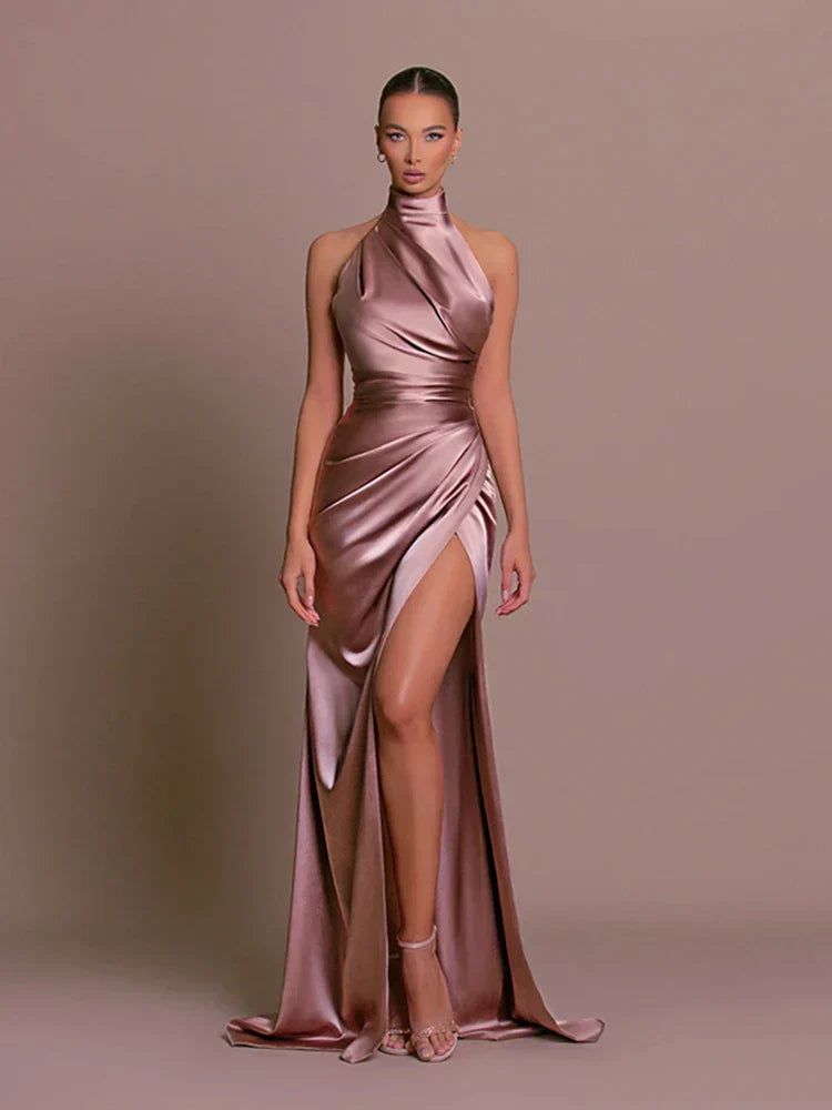 Neckholder-Maxikleid für Damen