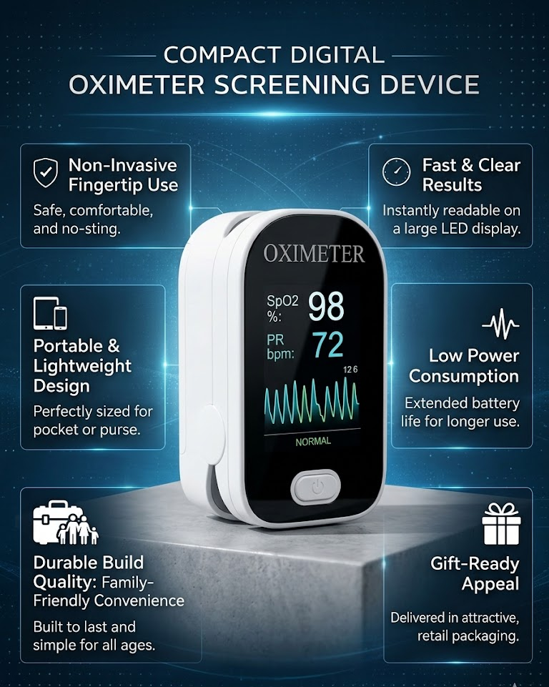 Nicht-invasives digitales Oximeter zur Gesundheitsüberwachung