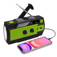Notfallradio mit Solarpanel, Handkurbel, Taschenlampe und USB-Ladefunktion
