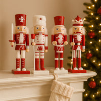 Nussknacker-Figuren aus Holz – 24 cm, 4er-Set