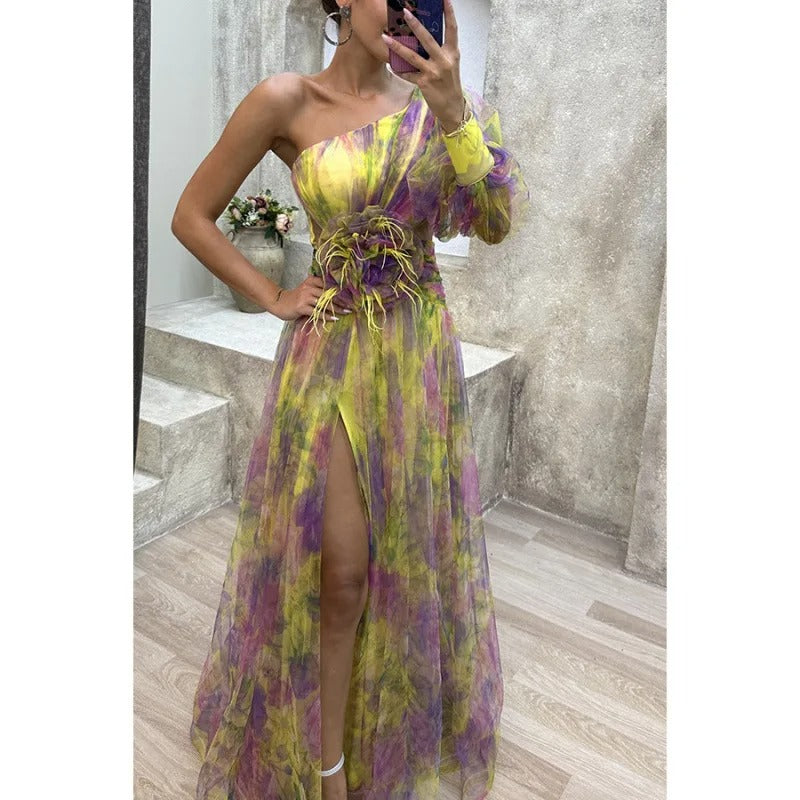 One-Shoulder-Maxikleid für Damen
