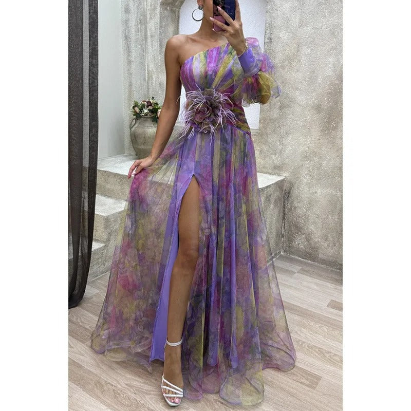 One-Shoulder-Maxikleid für Damen