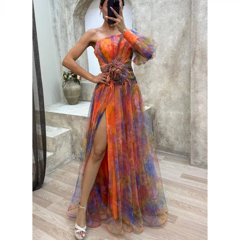 One-Shoulder-Maxikleid für Damen