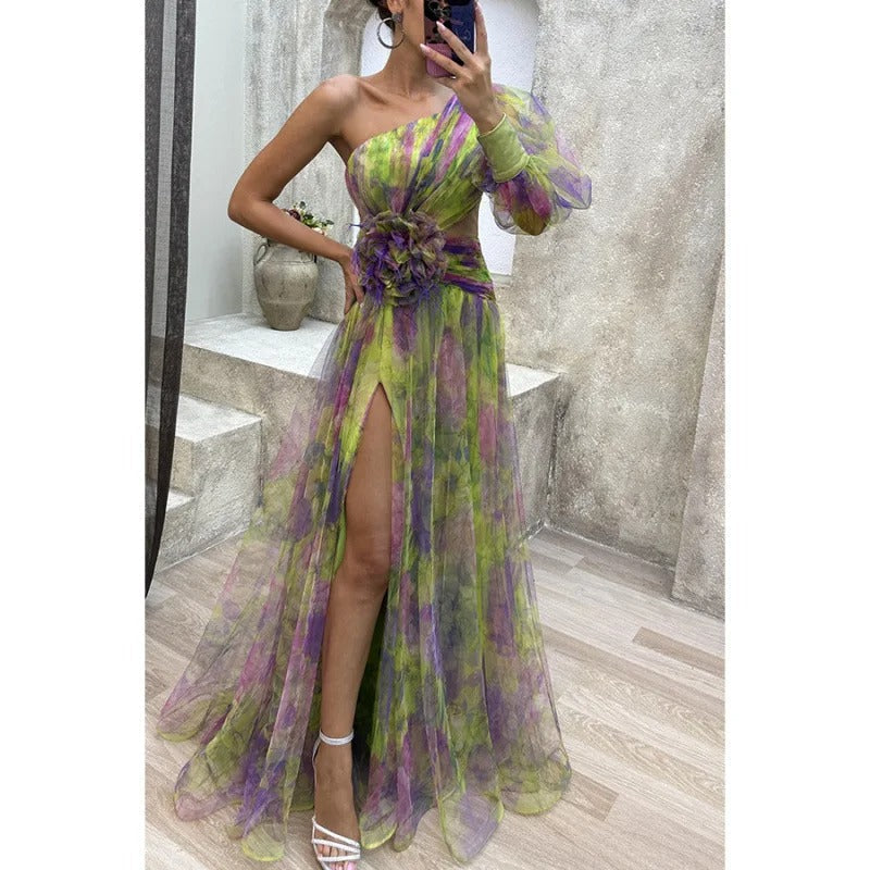 One-Shoulder-Maxikleid für Damen