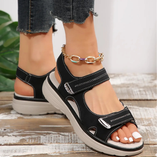 Orthopädische Damen-Sandalen – verstellbare Riemen, anatomische Unterstützung, elegantes Design