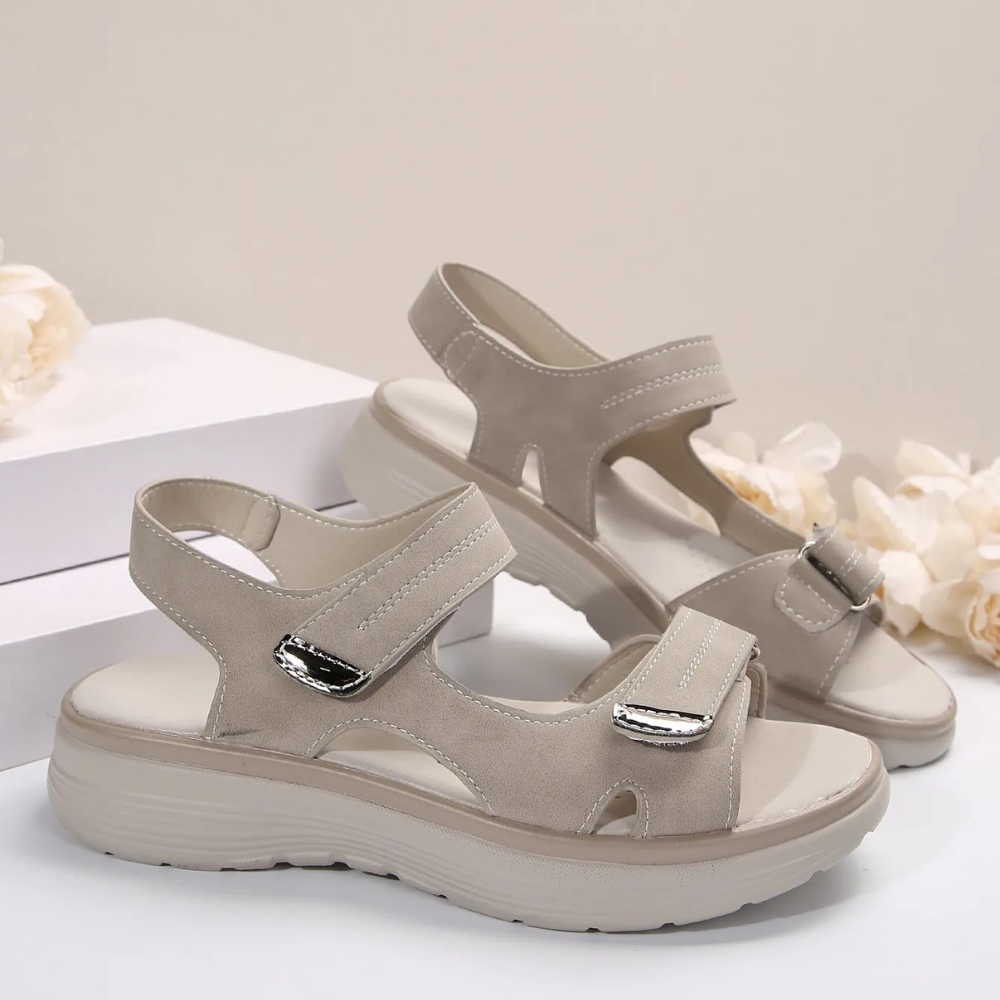Orthopädische Damen-Sandalen – verstellbare Riemen, anatomische Unterstützung, elegantes Design