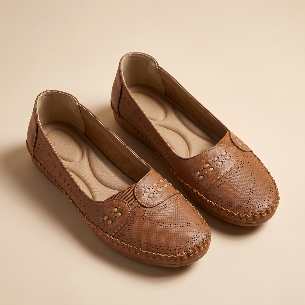 Orthopädische Damen-Slipper mit gepolsterter Fußgewölbestütze | Bequeme und stützende flache Schuhe