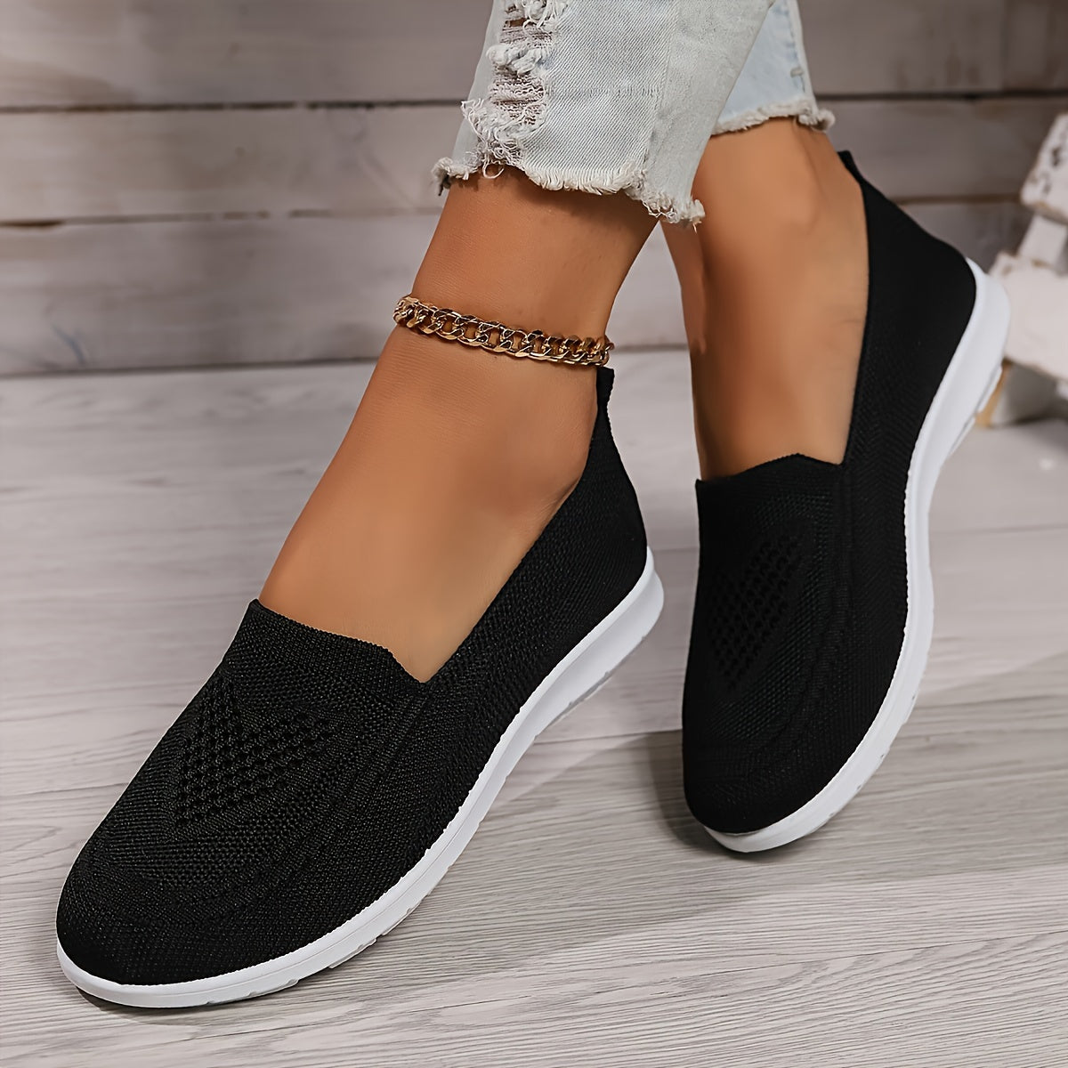 Orthopädische Damen-Slipper - Schwarz