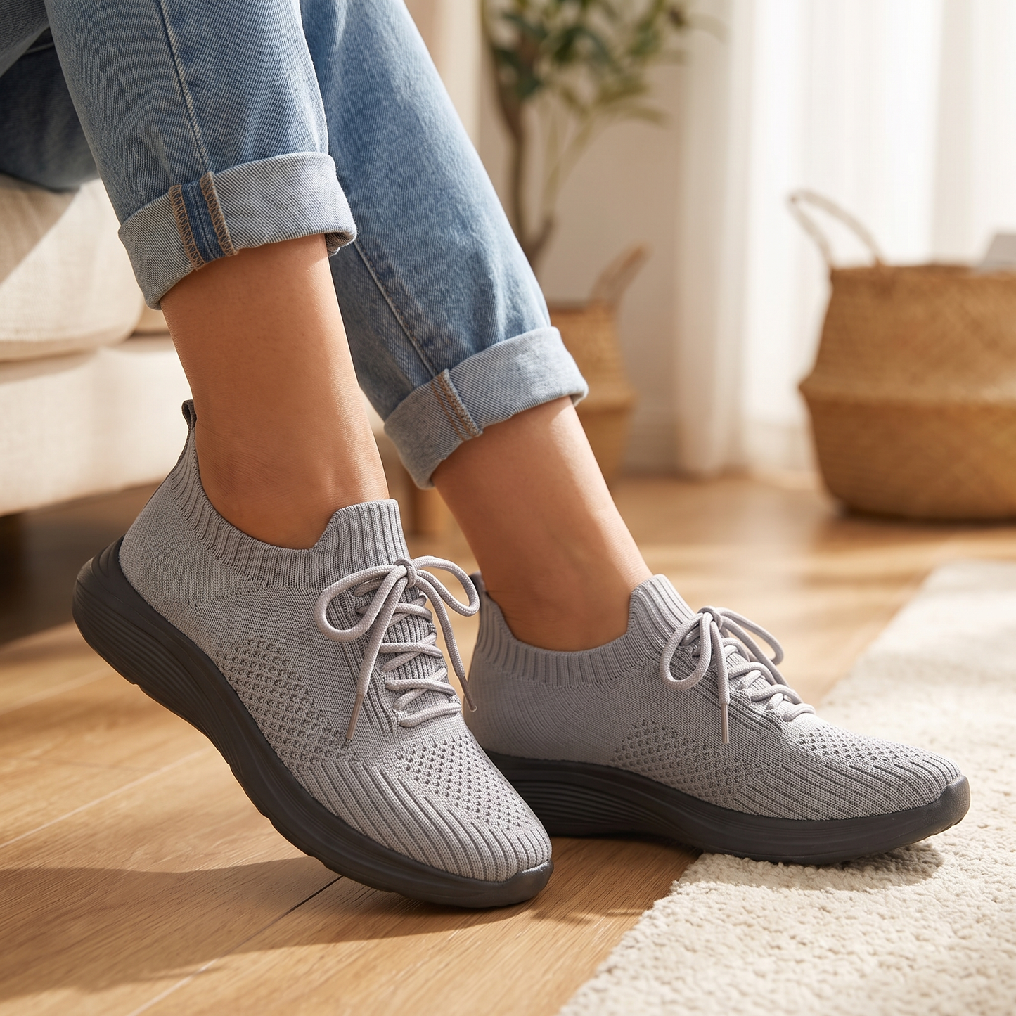 Orthopädische Damen-Sneaker | Memory-Schaum | Geeignet für geschwollene Füße & Diabetes