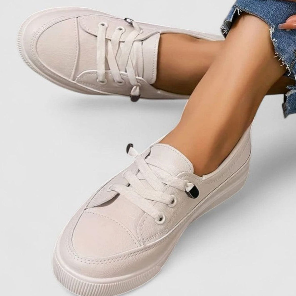 Orthopädische, gedämpfte Damen-Freizeitsneaker zum Schnüren