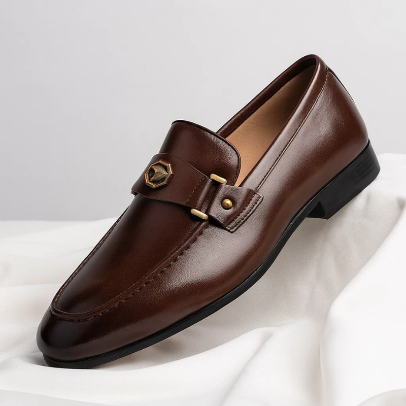 Orthopädische Herren-Loafer mit Schnalle