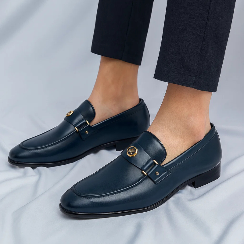 Orthopädische Herren-Loafer mit Schnalle