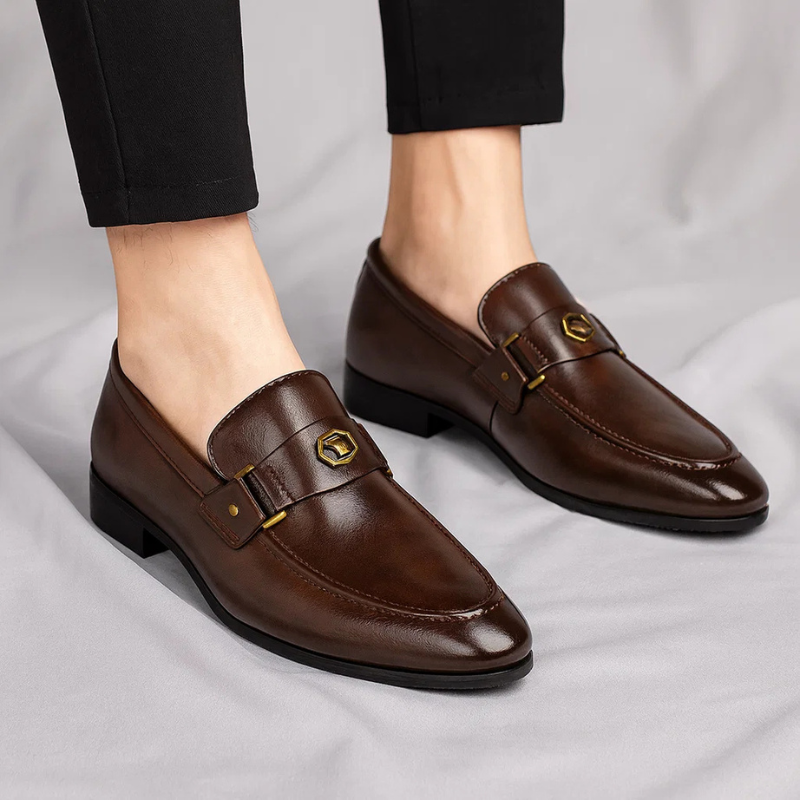 Orthopädische Herren-Loafer mit Schnalle
