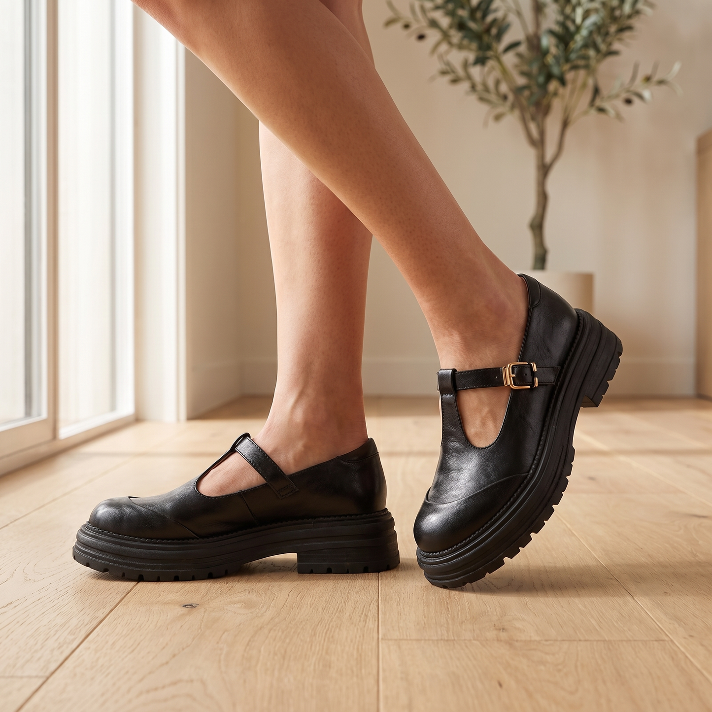 Orthopädische Mary-Jane-Schuhe für Damen mit verstellbarem Riemen