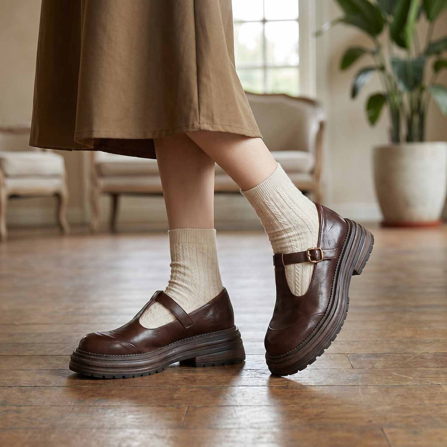 Orthopädische Mary-Jane-Schuhe für Damen mit verstellbarem Riemen