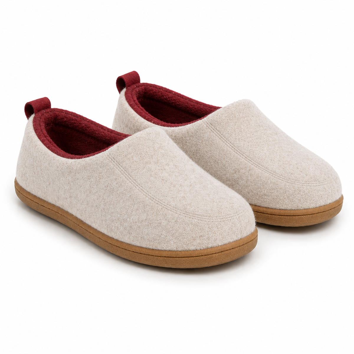 Orthopädische Unisex-Hausschuhe mit fester Sohle und Fleece-Futter