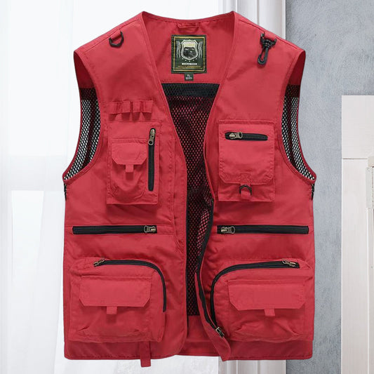 Outdoorweste mit mehreren Taschen – Leicht, atmungsaktiv