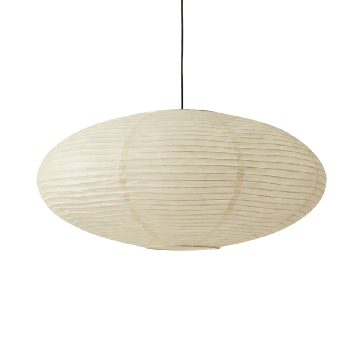 Ovale LED-Pendelleuchte im Wabi-Sabi-Stil mit Reispapierschirm