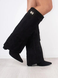 Overknee-Stiefel aus Wildleder für Damen