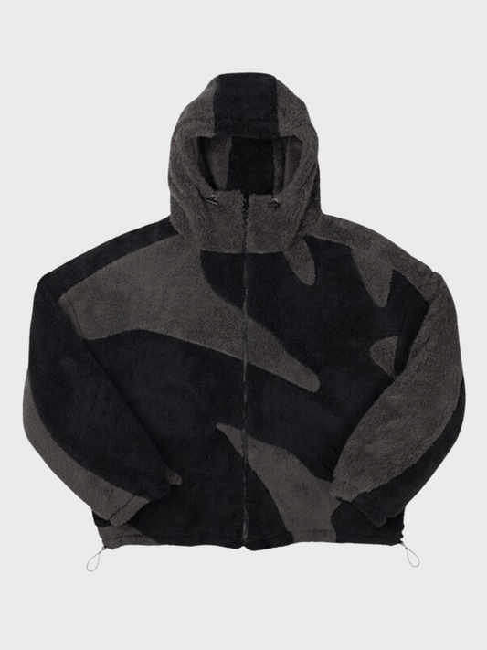 Oversized Herrenjacke mit durchgehendem Reißverschluss