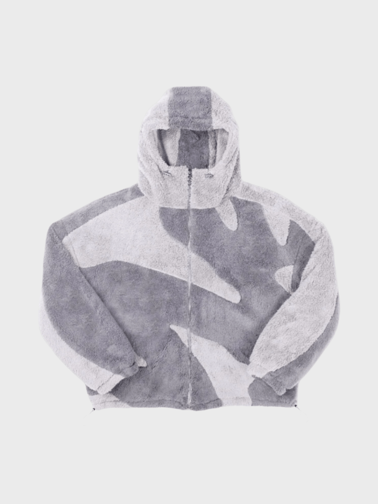 Oversized Herrenjacke mit durchgehendem Reißverschluss