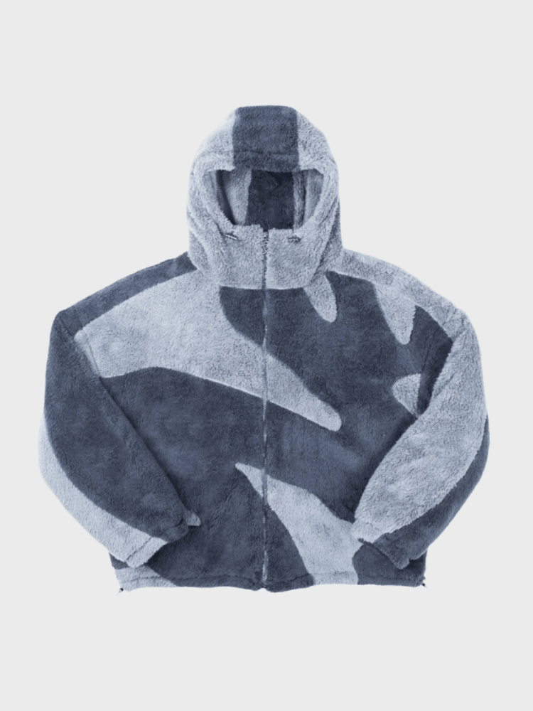 Oversized Herrenjacke mit durchgehendem Reißverschluss