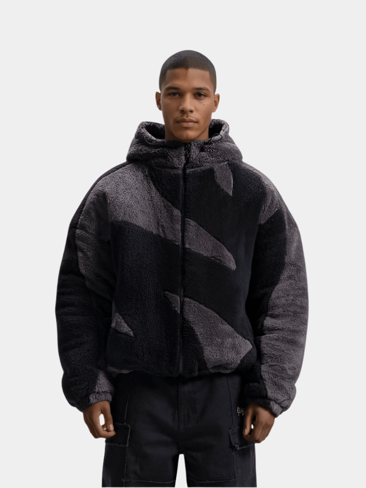 Oversized Herrenjacke mit durchgehendem Reißverschluss