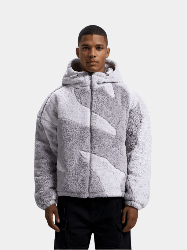 Oversized Herrenjacke mit durchgehendem Reißverschluss