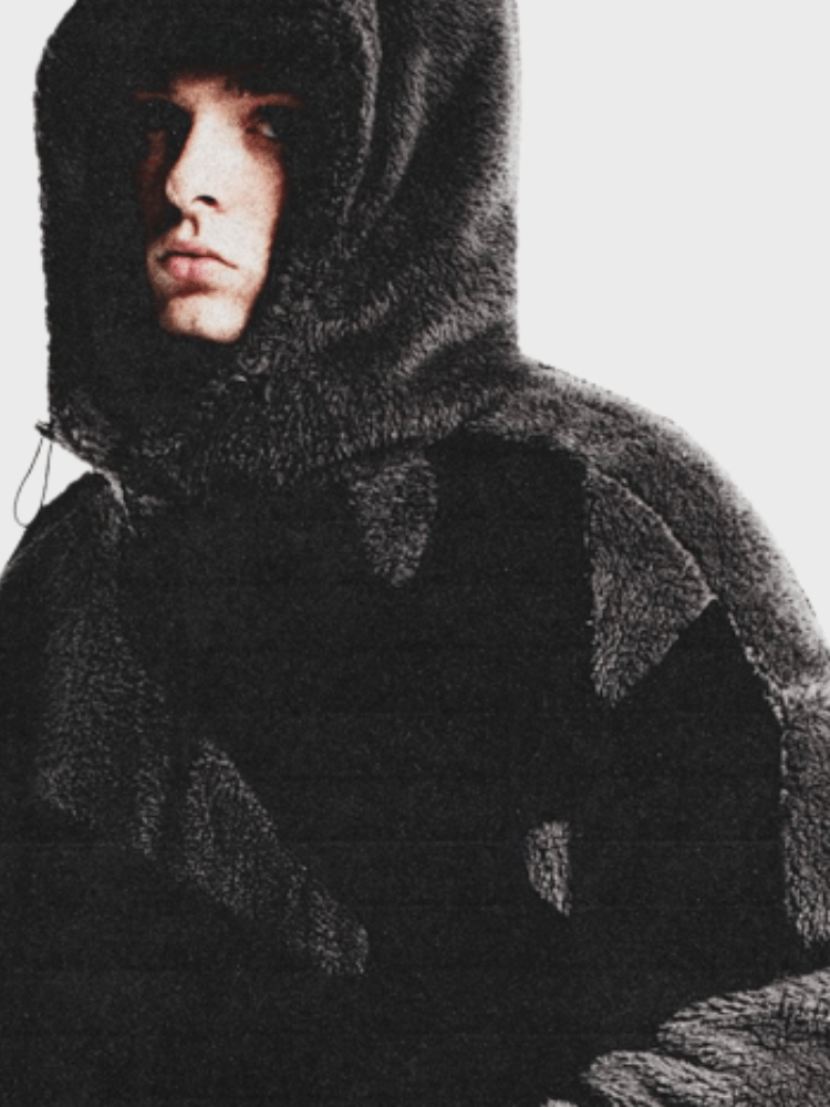 Oversized Herrenjacke mit durchgehendem Reißverschluss